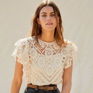 Anthropologie crocheted top